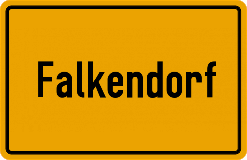 Ortsschild Falkendorf, Holstein