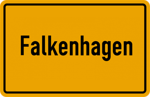 Ortsschild Falkenhagen, Kreis Göttingen