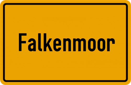 Ortsschild Falkenmoor, Elbe