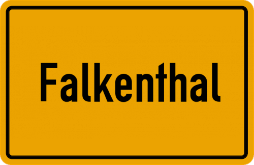 Ortsschild Falkenthal