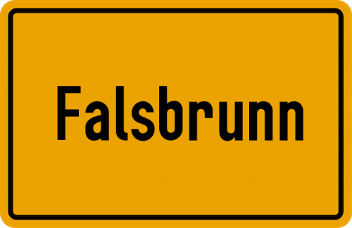 Ortsschild Falsbrunn