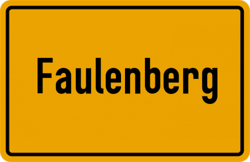 Ortsschild Faulenberg