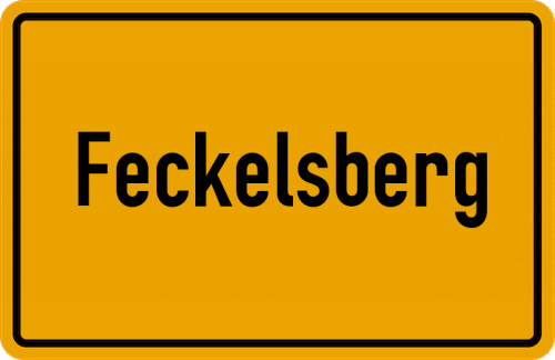 Ortsschild Feckelsberg