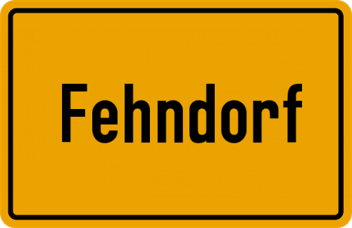 Ortsschild Fehndorf