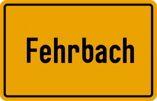 Ortsschild Fehrbach