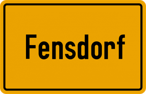 Ortsschild Fensdorf