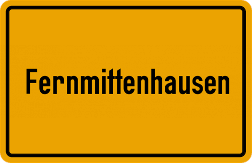 Ortsschild Fernmittenhausen
