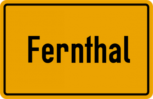 Ortsschild Fernthal