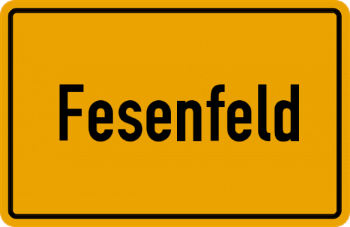 Ortsschild Fesenfeld