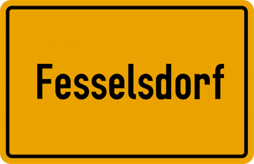 Ortsschild Fesselsdorf
