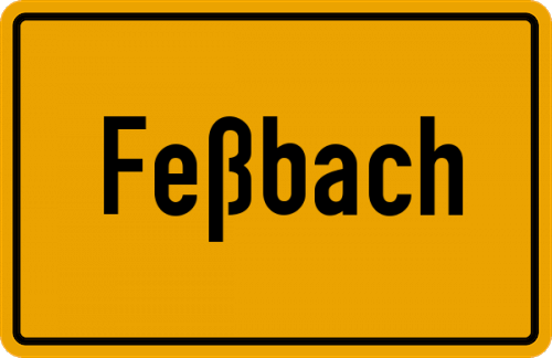 Ortsschild Feßbach