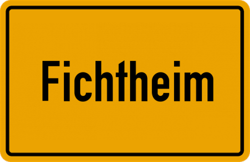 Ortsschild Fichtheim