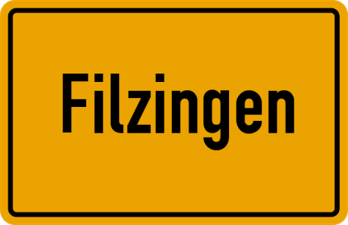 Ortsschild Filzingen, Iller