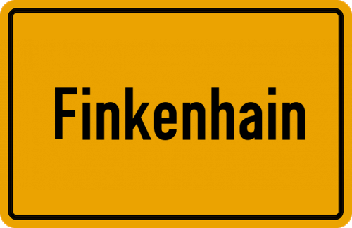 Ortsschild Finkenhain