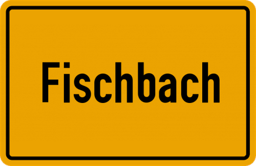 Ortsschild Fischbach, Oberpfalz
