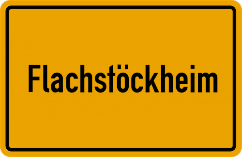 Ortsschild Flachstöckheim