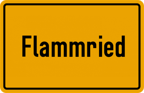 Ortsschild Flammried, Niederbayern