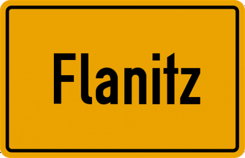 Ortsschild Flanitz