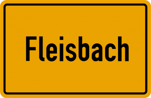 Ortsschild Fleisbach