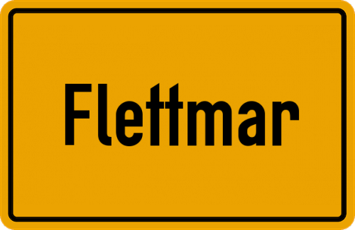 Ortsschild Flettmar