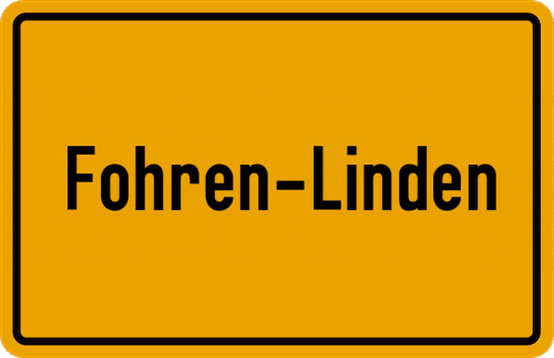 Ortsschild Fohren-Linden
