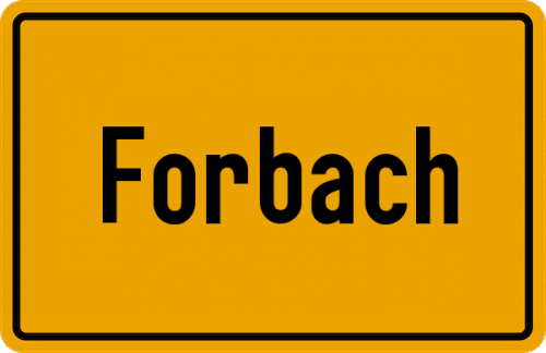 Ortsschild Forbach