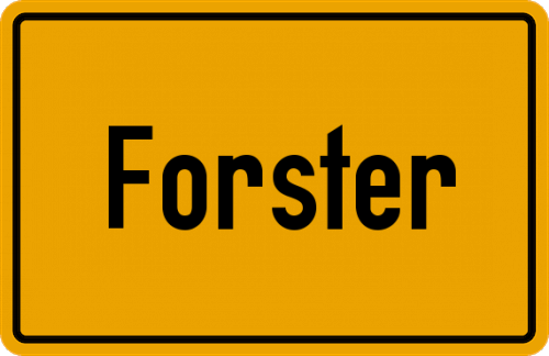 Ortsschild Forster