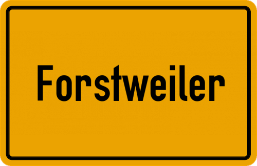 Ortsschild Forstweiler