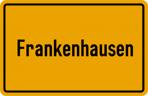 Ortsschild Frankenhausen, Kreis Hofgeismar
