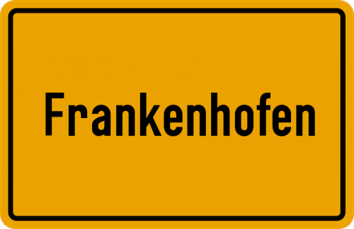 Ortsschild Frankenhofen, Mittelfranken
