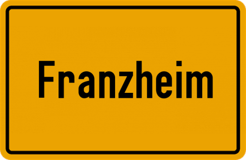 Ortsschild Franzheim