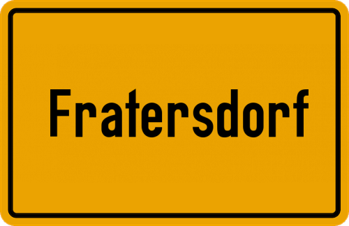 Ortsschild Fratersdorf