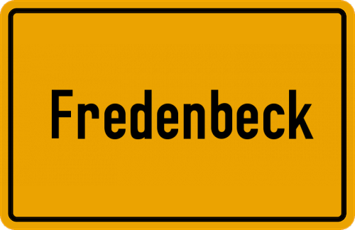 Ortsschild Fredenbeck