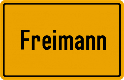Ortsschild Freimann, Oberbayern