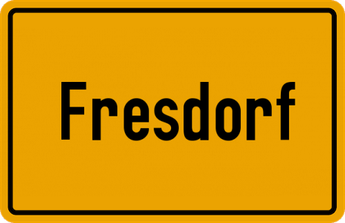 Ortsschild Fresdorf