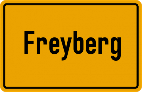 Ortsschild Freyberg