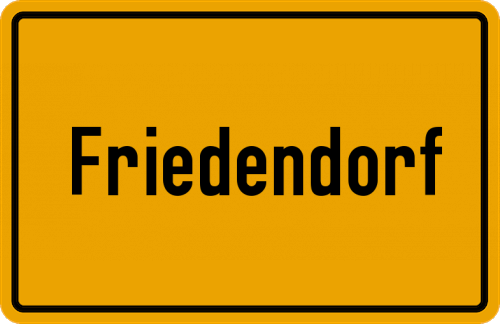 Ortsschild Friedendorf