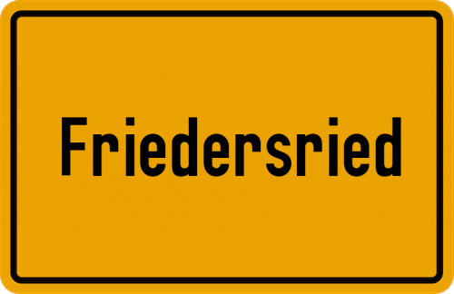 Ortsschild Friedersried