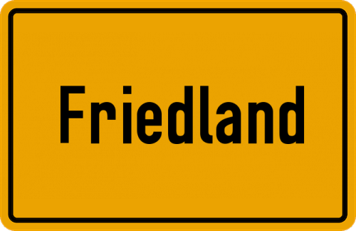 Ortsschild Friedland, Kreis Göttingen