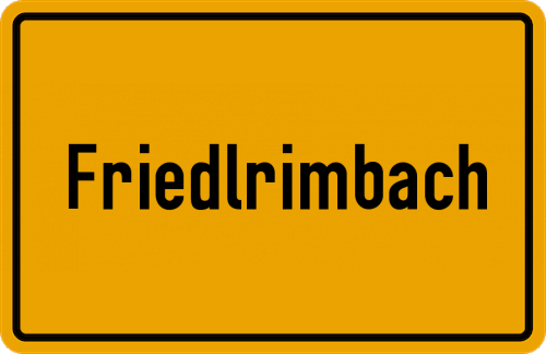 Ortsschild Friedlrimbach