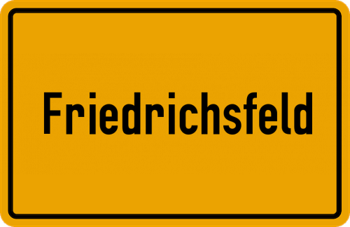 Ortsschild Friedrichsfeld, Niederrhein