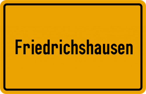 Ortsschild Friedrichshausen