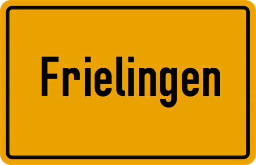 Ortsschild Frielingen, Kreis Hersfeld