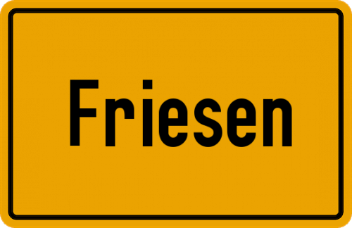Ortsschild Friesen, Kreis Bamberg
