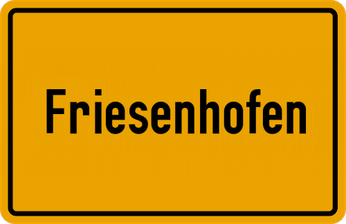 Ortsschild Friesenhofen