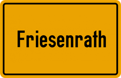 Ortsschild Friesenrath, Kreis Aachen