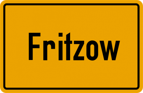 Ortsschild Fritzow