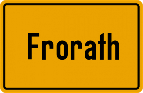 Ortsschild Frorath