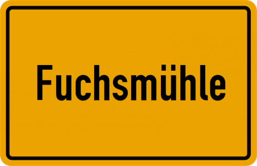 Ortsschild Fuchsmühle, Queich