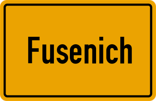 Ortsschild Fusenich